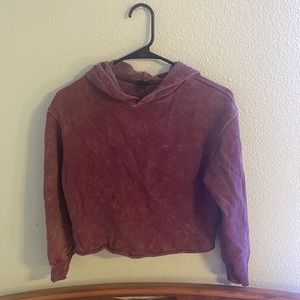 Target Art Class Kids Fleece Maroon cropped hoodie